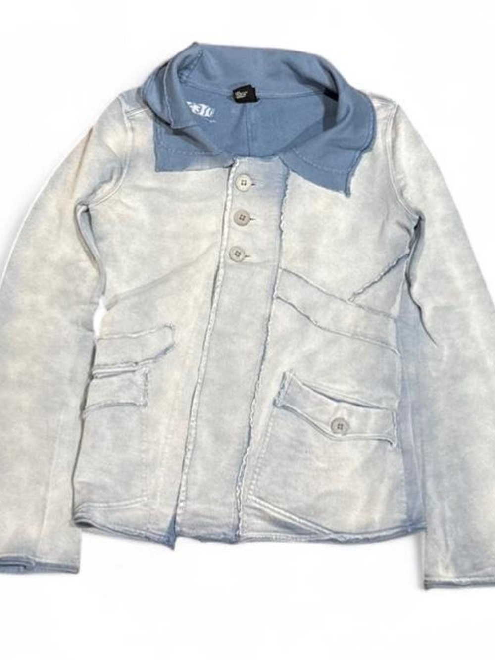 Vintage 90s Diesel Bleached Reconstructed Panel Cotton Jacket Made in Greece